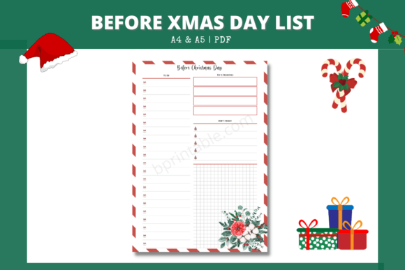 Conquer the Christmas Countdown with the Printable Before Xmas Day List Planner