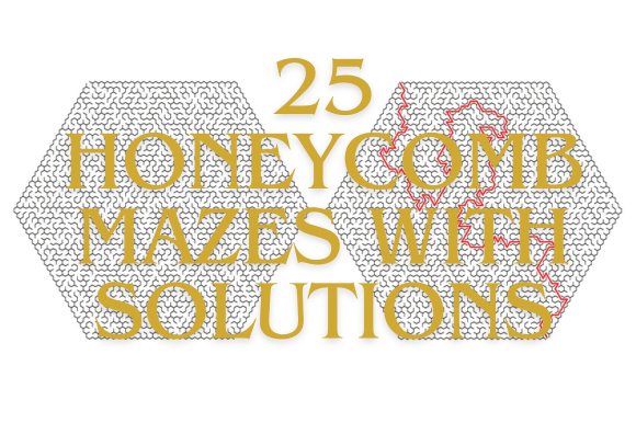 KDP Honeycomb Mazes 25 Pages With Solutions